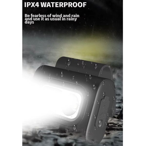 Налобный фонарь 505 с XPE+8SMD (белый+красный+синий), аккумуляторный, USB Type-C, с магнитной клипсой 10896 фото
