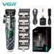 Машинка для стрижки VGR V-279 GREEN, 6 насадок, 9000 об/хв, 2500 mAh, LED дисплей, акумуляторна 11166 фото 1