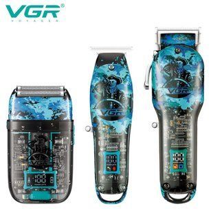 Машинка для стрижки, триммер та шейвер 3 в 1 VGR V-645 з LED дисплеєм 9035 фото