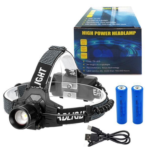 Налобний ліхтар 8105 WHITE LASER LED PM10-TG, акумуляторний, 2x18650, USB Type-C, з функцією zoom 10773 фото