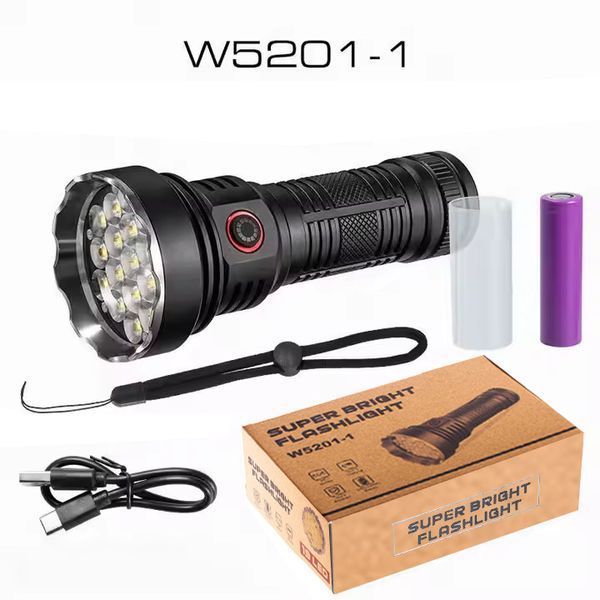 Ліхтар компактний W5201-1-19 Ultra Bright LED, 18650, USB Type-C, індикація заряду 10805 фото