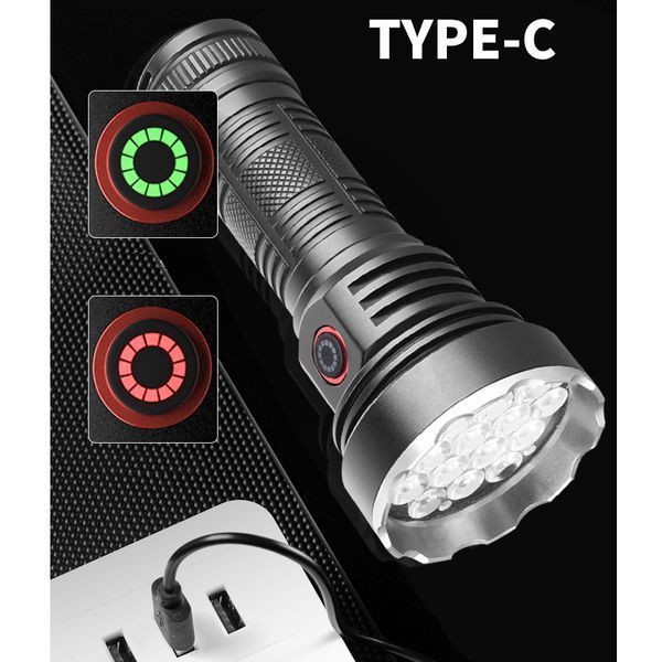 Ліхтар компактний W5201-1-19 Ultra Bright LED, 18650, USB Type-C, індикація заряду 10805 фото
