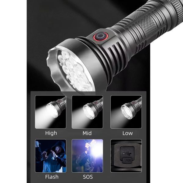 Ліхтар компактний W5201-1-19 Ultra Bright LED, 18650, USB Type-C, індикація заряду 10805 фото