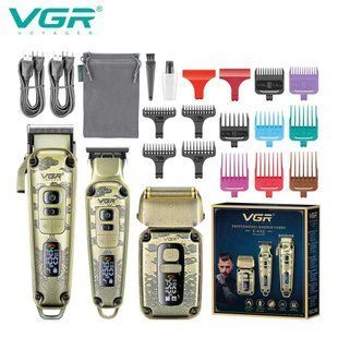 VGR V-642: Тример, шейвер та машинка для стрижки 3 в 1, бездротовий, LED дисплей 9034 фото