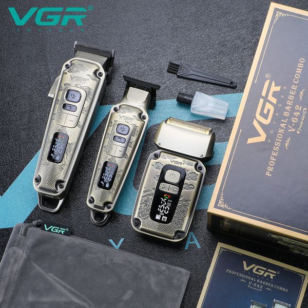 VGR V-642: Триммер, шейвер и машинка для стрижки 3 в 1, беспроводной, LED дисплей 9034 фото