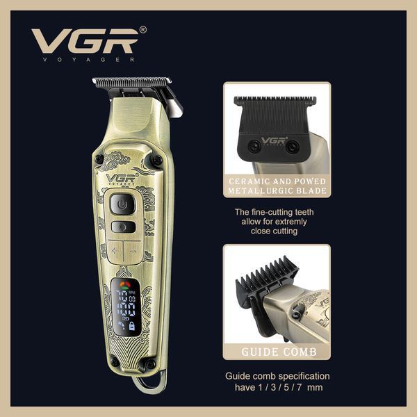 VGR V-642: Триммер, шейвер и машинка для стрижки 3 в 1, беспроводной, LED дисплей 9034 фото