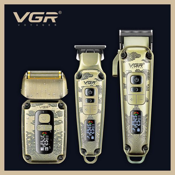 VGR V-642: Триммер, шейвер и машинка для стрижки 3 в 1, беспроводной, LED дисплей 9034 фото