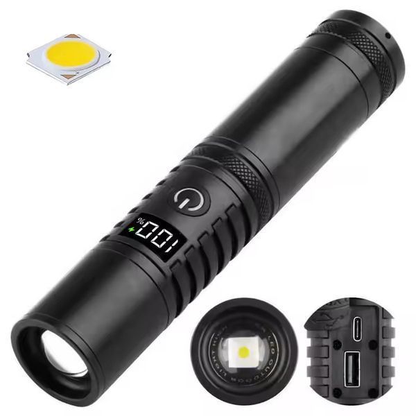 Фонарь S2304 White Laser LED, аккумулятор/AAA, Power Bank, Type-C, Zoom 9112 фото