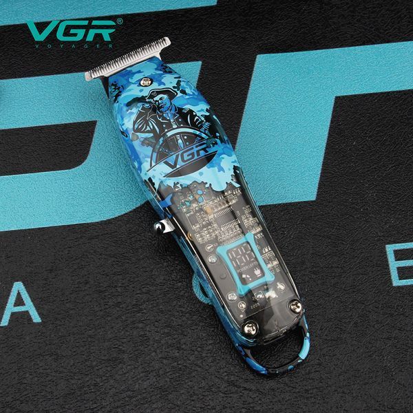 Тример VGR V‑923, акумуляторний, 3 насадки, LED дисплей, борода, вуса, віскі, USB зарядка 9109 фото