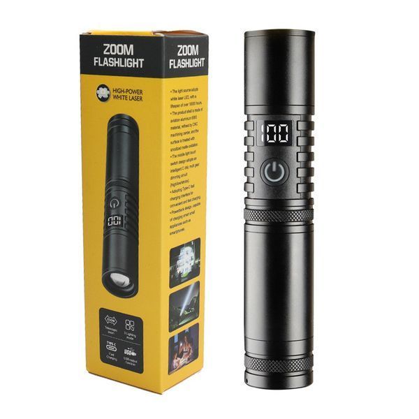 Фонарь S2304 White Laser LED, аккумулятор/AAA, Power Bank, Type-C, Zoom 9112 фото
