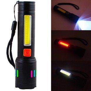 Ліхтар GT-505 White LED + COB (білий/червоний), Li-Ion, Type-C, Zoom 10800 фото