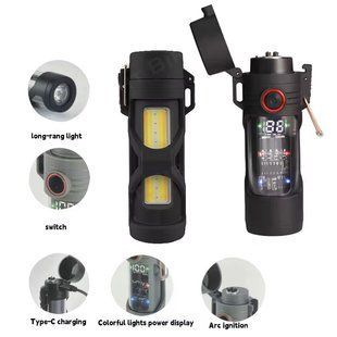 Ліхтар MULTIFUNCTIONAL D66-COB, Li-Ion акумулятора., індикація заряду, запальничка, ЗУ Type-C 10608 фото