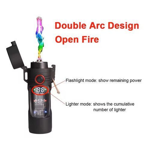 Фонарь MULTIFUNCTIONAL D66-COB, Li-Ion аккумулятора., индикация заряда, зажигалка, ЗУ Type-C 10608 фото