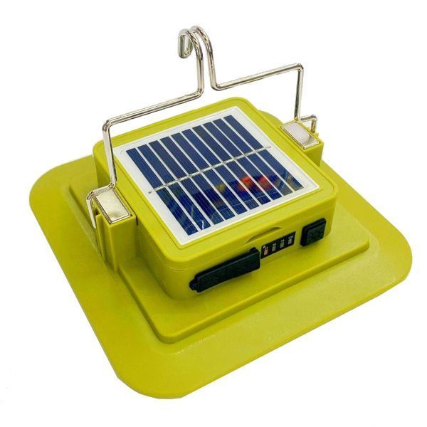 Фонарь кемпинговый 229L-SMD (white+yellow), 3х18650, солнечная панель, power bank, ЗУ Type-C, магнит, крюк 10885 фото