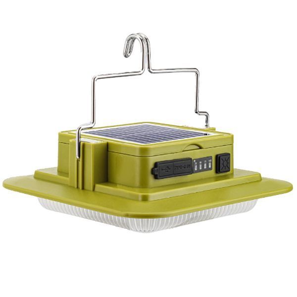 Фонарь кемпинговый 229L-SMD (white+yellow), 3х18650, солнечная панель, power bank, ЗУ Type-C, магнит, крюк 10885 фото