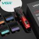 Аккумуляторная машинка для стрижки VGR V-026 RED, 6 насадок, 9000 RPM, LED дисплей 11322 фото 6
