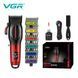 Аккумуляторная машинка для стрижки VGR V-026 RED, 6 насадок, 9000 RPM, LED дисплей 11322 фото 3