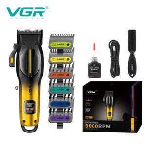 Аккумуляторная машинка для стрижки VGR V-026 GOLD, 6 насадок, 9000 RPM, LED дисплей 11321 фото