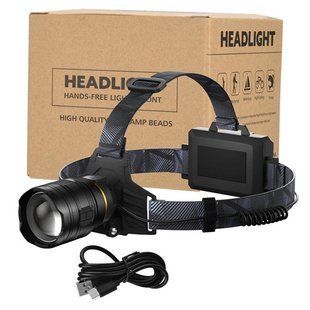 Фонарь налобный BL-8075-2-GT100, 2x18650, zoom, ЗУ microUSB 9006 фото