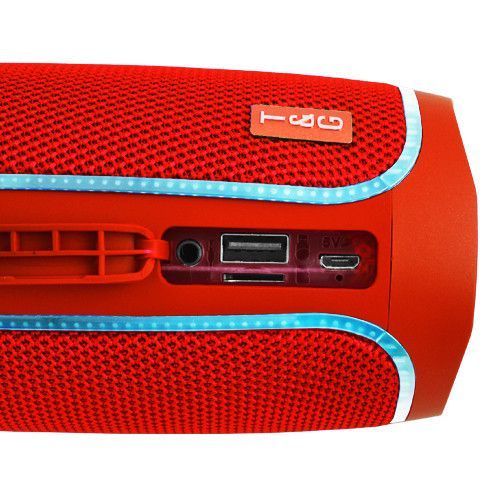 Bluetooth-колонка TG287, lightshow party, speakerphone, радіо, red 8710 фото