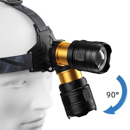 Фонарь налобный BL-8075-2-GT100, 2x18650, zoom, ЗУ microUSB 9006 фото