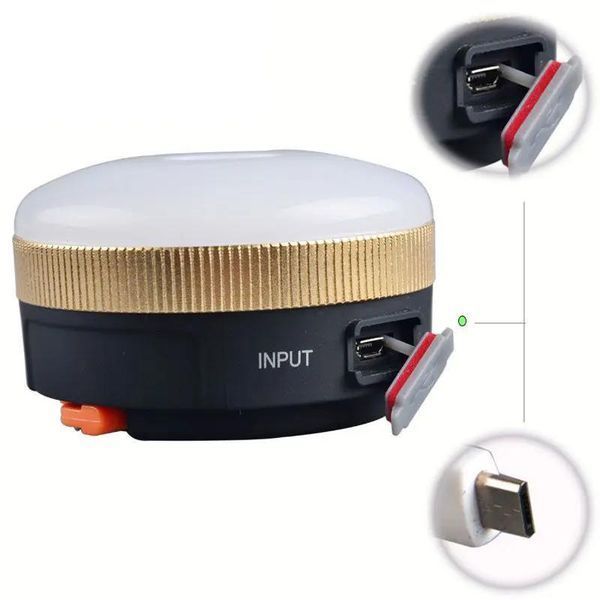 Ліхтар кемпінговий YD-7-7SMD(white+red), Li-Ion акумулятор, power bank, ЗУ Type-C, магніт, гачок 10892 фото