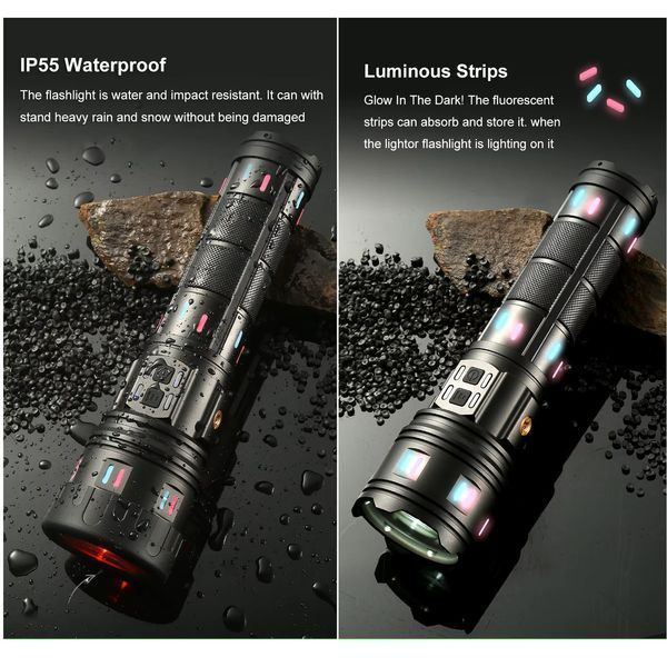 Ліхтар AK177 White Laser LED PM60-TG, 8&times;18650, Power Bank, 5 фільтрів, Zoom, Type-C 10750 фото