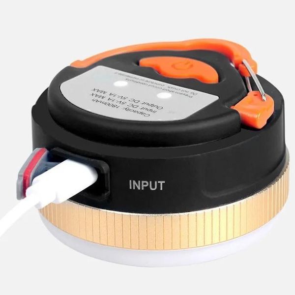 Ліхтар кемпінговий YD-7-7SMD(white+red), Li-Ion акумулятор, power bank, ЗУ Type-C, магніт, гачок 10892 фото