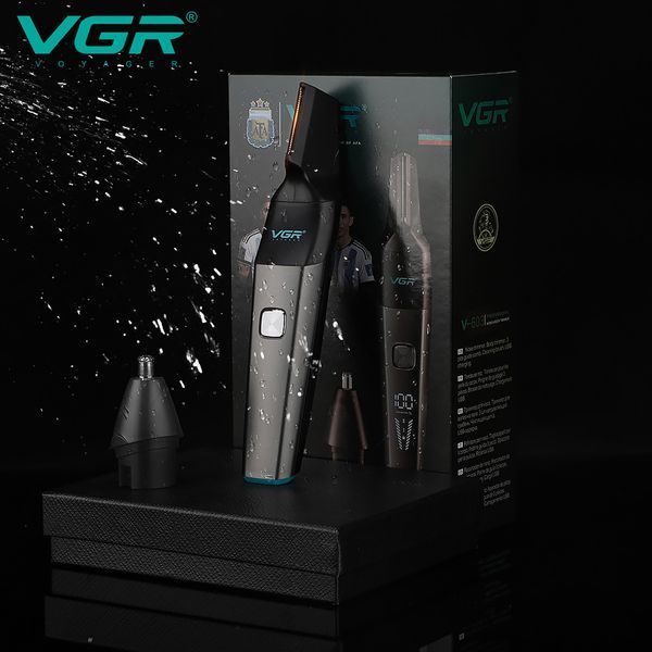 Тример VGR V‑603 2 в 1, для носа та волосся, 2 насадки, IPX5, вологозахист 9908 фото