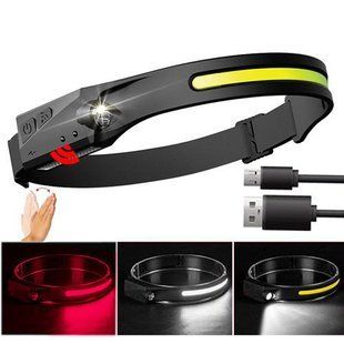 Ліхтар налобний BL-W689/G28-LM+COB (white+red), Motion Sensor, Li-Ion акумулятор, ЗУ Type-C 9138 фото
