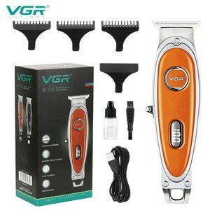 Триммер VGR V‑263 ORANGE, 3 насадки, LED дисплей, аккумуляторный, стальные лезвия 9116 фото