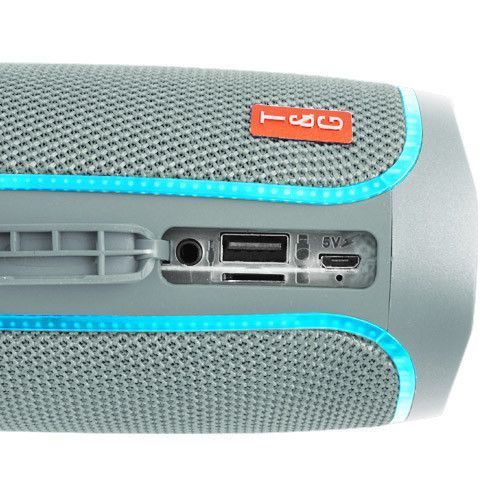 Bluetooth-колонка TG287, lightshow party, speakerphone, радио, grey 8582 фото