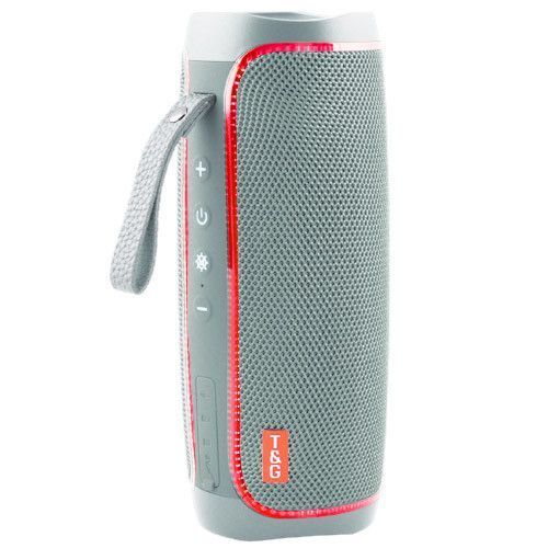 Bluetooth-колонка TG287, lightshow party, speakerphone, радио, grey 8582 фото