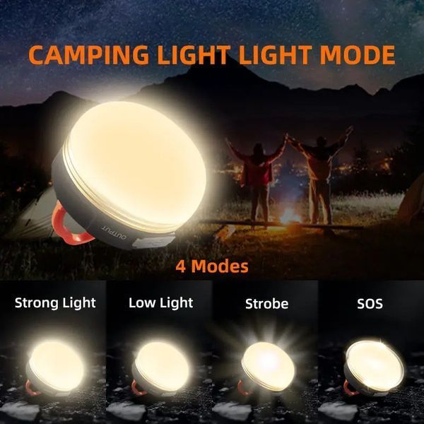 Фонарь кемпинговый YD-1-LED, Li-Ion аккумулятор, power bank, ЗУ Type-C, магнит, крюк 10898 фото
