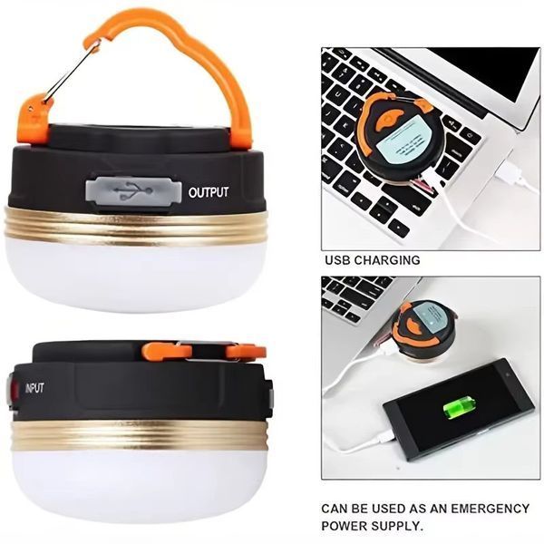 Фонарь кемпинговый YD-1-LED, Li-Ion аккумулятор, power bank, ЗУ Type-C, магнит, крюк 10898 фото