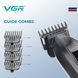 Тример для бороди та волосся VGR V-974 GREEN, 8000 RPM, 4 насадки, LED дисплей 11266 фото 5