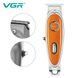 Триммер VGR V‑263 ORANGE, 3 насадки, LED дисплей, аккумуляторный, стальные лезвия 9116 фото 2