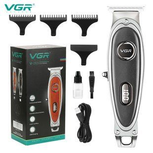 Тример VGR V‑263 BLACK, 3 насадки, LED дисплей, акумуляторний, для бороди та окантовки 9115 фото