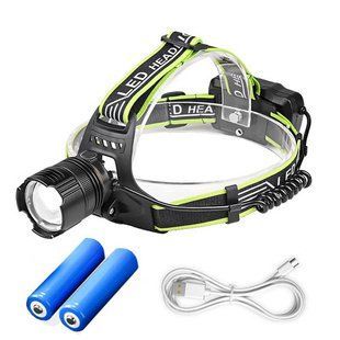 Фонарь налобный A16 WHITE LASER LED PM10-TG, 2x18650, индикация заряда, ЗУ microUSB, zoom 9923 фото
