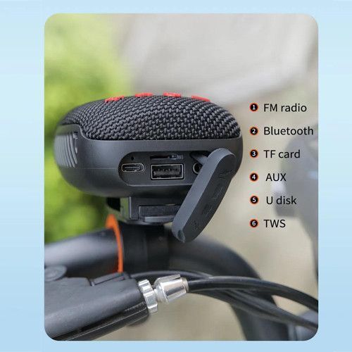 Bluetooth-колонка + ВЕЛОКРІПЛЕННЯ TG392, IPX5, speakerphone, радіо 10030 фото