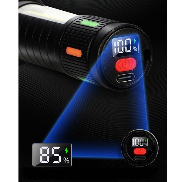 Ліхтар NIGHT VISION FLUORESCENCE 623-TG+COB, Li-Ion акумулятор, USB Type-C, індикація заряду, zoom, комбіноване світло 10787 фото