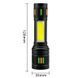 Ліхтар NIGHT VISION FLUORESCENCE 623-TG+COB, Li-Ion акумулятор, USB Type-C, індикація заряду, zoom, комбіноване світло 10787 фото 2