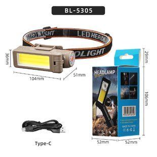 Ліхтар WORKLIGHT 2 в 1 5305-COB (White+Yellow), акумуляторний, поворотний, USB Type-C 10858 фото