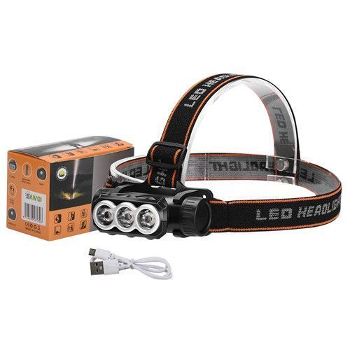 Фонарь налобный SQ-813-3Lumen 8894 фото