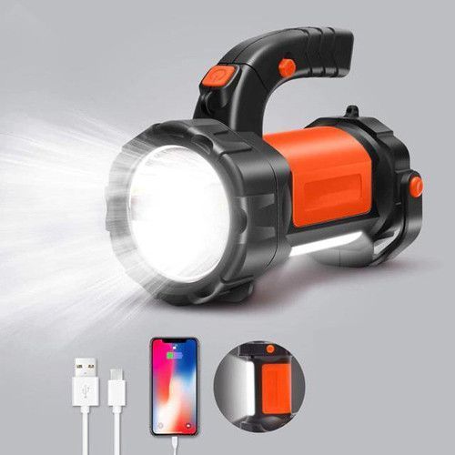 Фонарь переносной T80C-5W+COB, power bank, 2x18650, ЗУ microUSB 9160 фото