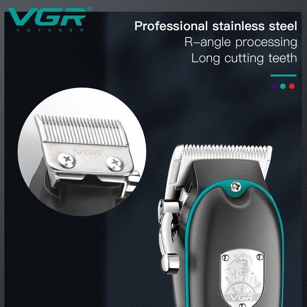 Машинка для стрижки VGR V‑123, 4 насадки, роторный мотор, стальные лезвия, для дома и салона 9121 фото