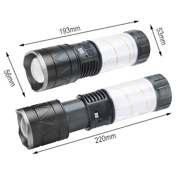 Ліхтар зі світильником CH-5021-TG+COB, Li-Ion акумулятор, USB Type-C, zoom, комбіноване освітлення 10801 фото