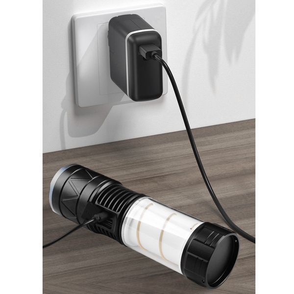 Ліхтар зі світильником CH-5021-TG+COB, Li-Ion акумулятор, USB Type-C, zoom, комбіноване освітлення 10801 фото