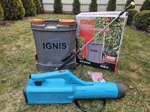 Опрыскиватель аккумуляторный садовый Ignis 12 л и турбо насадка Мрия 12В 34920-1 фото