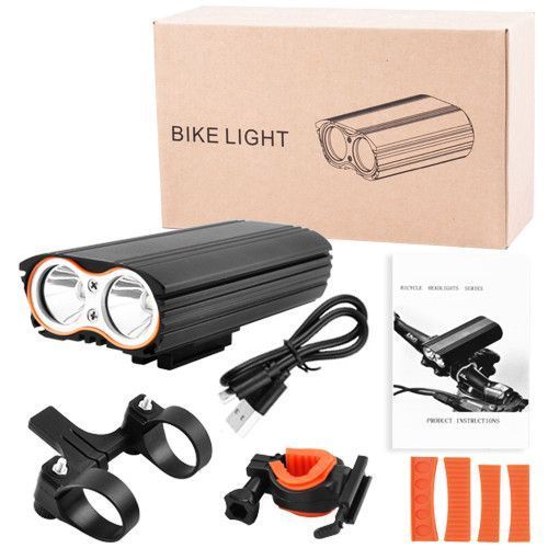 Велофонарь LR-Y2Pro-2T6 DUAL MEGALIGHT, ALUMINUM, 2 крепления, индикатор заряда, Waterproof, усиленный аккум 8069 фото